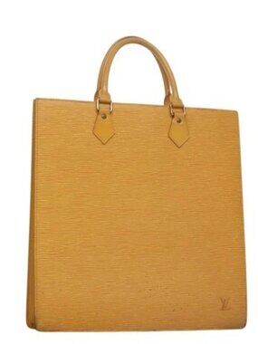 LOUIS VUITTON Epi Sac Plat Hand Bag Yellow M52079 LV Auth 105461
